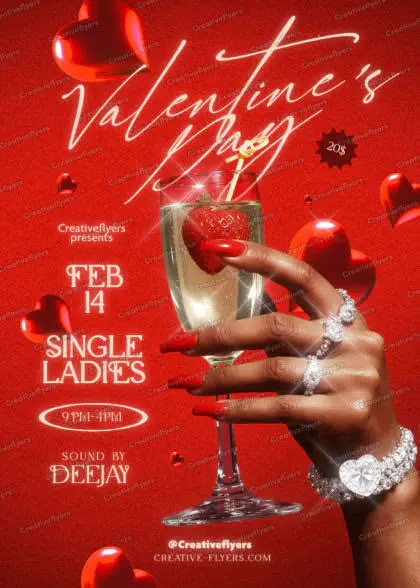 Creative flyer for Valentine 's Day