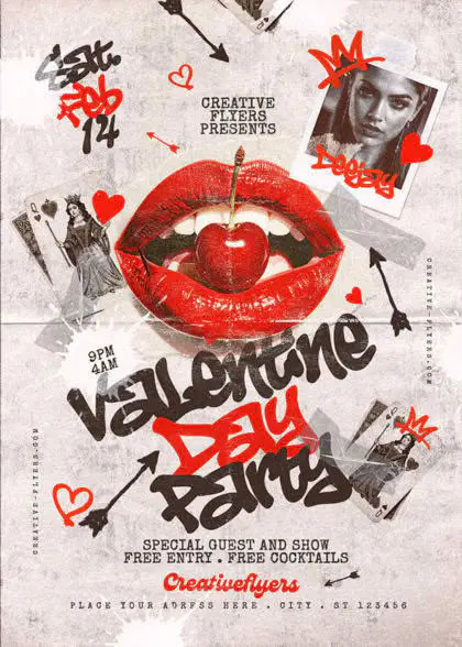 Urban Valentine’s Party Flyer Template