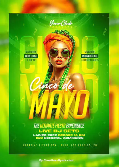 Editable Latin Night Event Flyer