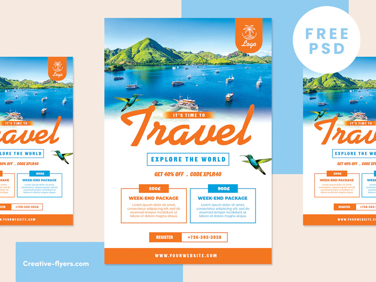 Boost Your Agency Bookings with This Vibrant, Tropical, and Fully Layered Design